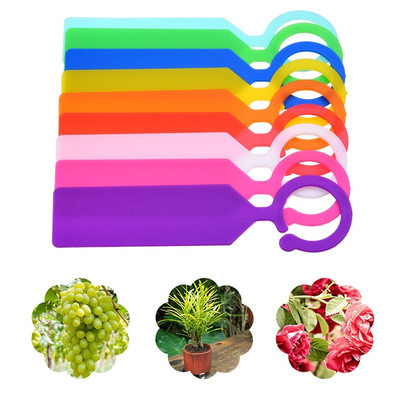 Kare Kind Plastic Garden Hanging Plant Tags 100pcs 11x2.5cm - Kare & Kind 100x Ring Tag Hanging Plant Labels - Colorful Plastic Plant Hook and Tree Tags - Image 4